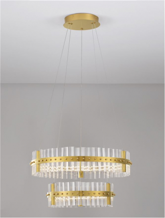Suspensie moderna cristal - Kezo diam 60+40 - suspensie 5709 lm - 3500K [2]