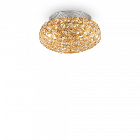 Plafoniere - PLAFONIERA MODERNA KING PL3 ORO - IDEAL-LUX