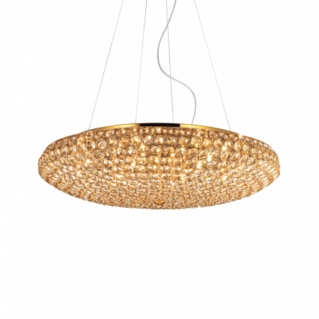 Lustre simple - SUSPENSIE MODERNA KING SP12 ORO - CORPURI DE ILUMINAT MODERNE CU CRISTALE