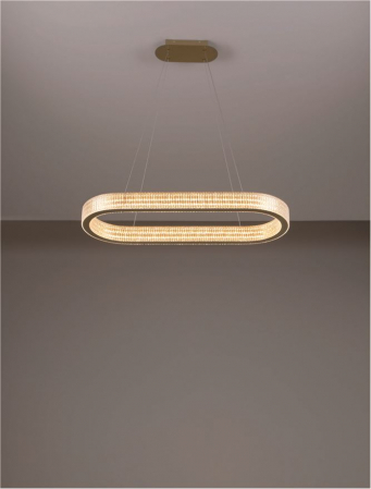 Klepsidra - Suspensie moderna cu LED - OVAL -  L 90 cm - 5444lm - 3000K [4]