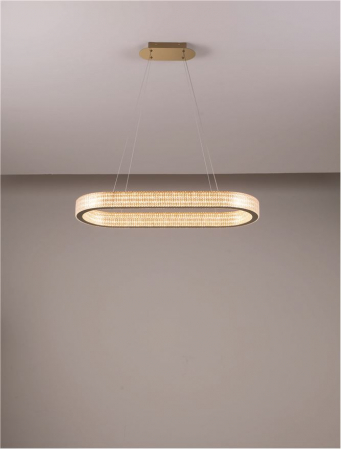 Klepsidra - Suspensie moderna cu LED - OVAL -  L 90 cm - 5444lm - 3000K [5]