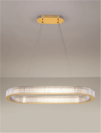 Klepsidra - Suspensie moderna cu LED - OVAL -  L 90 cm - 5444lm - 3000K [2]
