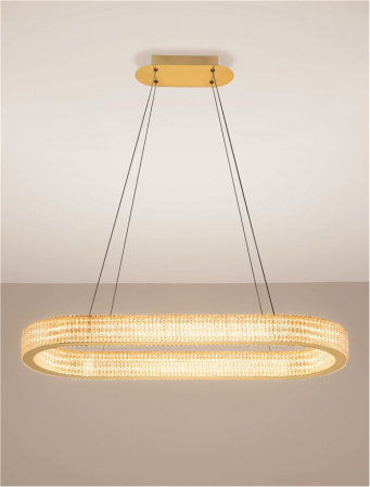 Klepsidra - Suspensie moderna cu LED - OVAL -  L 90 cm - 5444lm - 3000K [3]