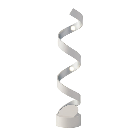 Lămpi de masă - LAMPĂ LED HELIX ALB E ARGINTIU 12W 740LM 4000K 14,5X14,5X66CM