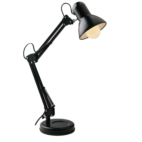 Decorative - LAMPADA DA LETTURA ARCHITETTO NERA CON BASE DI APPOGGIO/FISSAGGIO AL TAVOLO 1XE27 42X15X60CM