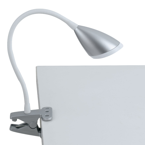 Decorative - LAMPADA DA LETTURA LED HEGEL ARGENTO CON PINZA 3,7W 450LM 4000K 9,5X9,5X33CM