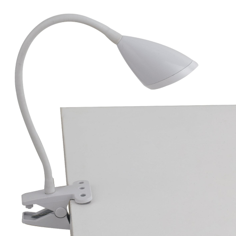 Decorative - LAMPADA DA LETTURA LED HEGEL BIANCA CON PINZA 3,7W 450LM 4000K 9,5X9,5X33CM
