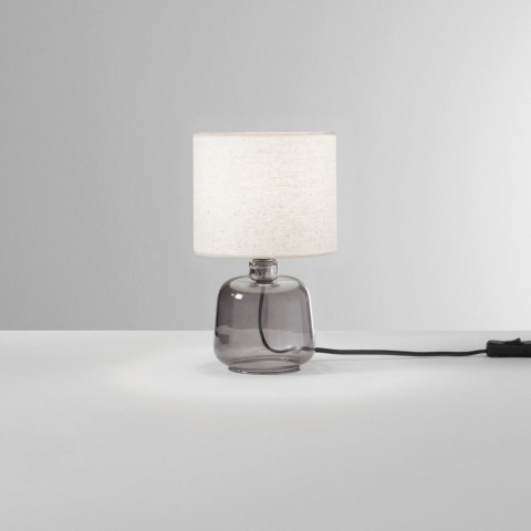 Lămpi - Lampada da tavolo EMERALD din sticlă - Gri