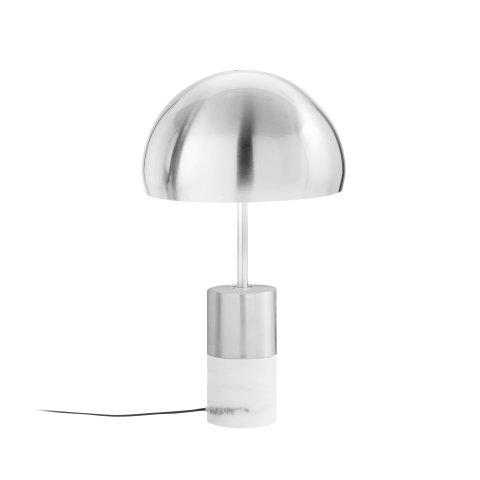 Decorative - LAMPADA DA TAVOLO IGEA NICKEL CON MARMO 2XE14 30X30X51,5CM