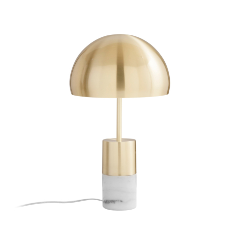 Decorative - LAMPADA DA TAVOLO IGEA ORO CON MARMO 2XE14 30X30X51,5CM
