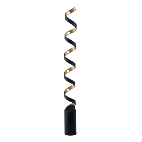 Lampadare - LAMPADAR LED HELIX NEAGRĂ E AURIU 30W 1700LM 4000K 14,5X14,5X152CM