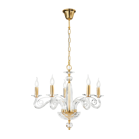 LAMPADARIO EPOQUE ORO 5XE14 65X140CM