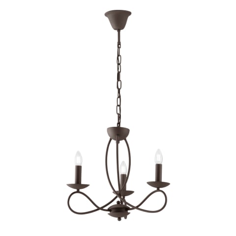 Candelabre - LAMPADARIO GINEVRA CORTEN 3XE14 48X120CM