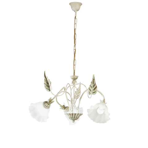 LAMPADARIO ISOTTA AVORIO 3XE14 60X80CM