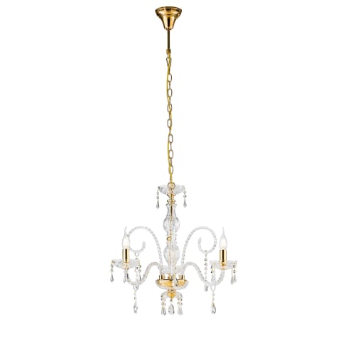 LAMPADARIO MONALISA ORO 3XE14 53X145CM