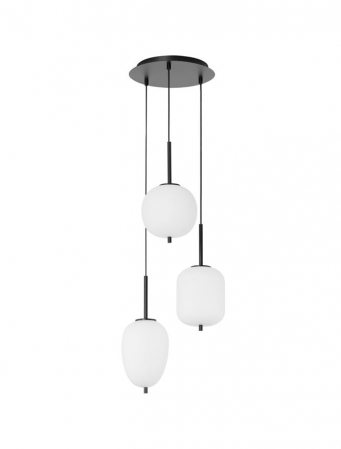 Lustre simple - Lato black 3L CIRCLE - suspensie moderna 9624078 - corpuri de iluminat moderne