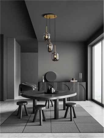 Lustre simple - LATO SP3 CIRC - 9624082 - Smoky
