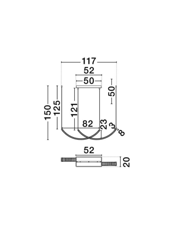 Suspensie moderna cristal Lazura Sp2 LINE - 65W - corpuri de iluminat moderne [3]
