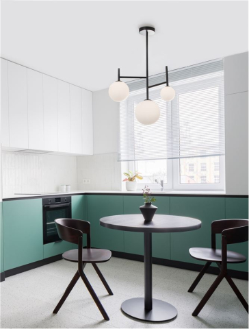 LICATO suspensie SP3 - 9043305 - Opal Glass Sandy Black Aluminium