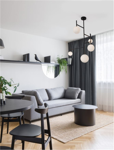 Lustre simple - LICATO suspensie SP5 - 9043304 - Opal Glass Sandy Black Aluminium