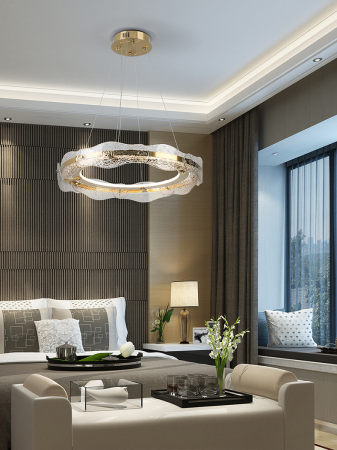 Candelabre - Lira 294683d Suspensie moderna diametru Ø60 GOLD -DIMMABIL - Schuller