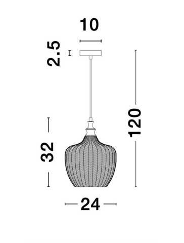 LONI suspensie SP1 - 9191242 - Matt Black Metal Smoky Gray Glass [7]