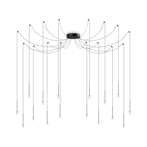 Corpuri pt interior - LUCCIOLA SP16 NERO - suspensie moderna LED