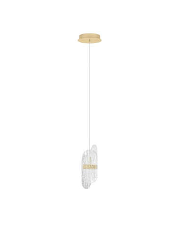 Corpuri pt interior - Lucien SP1 - Suspensie moderna sticla - Brass Gold Metal & Clear Glass (3000K)