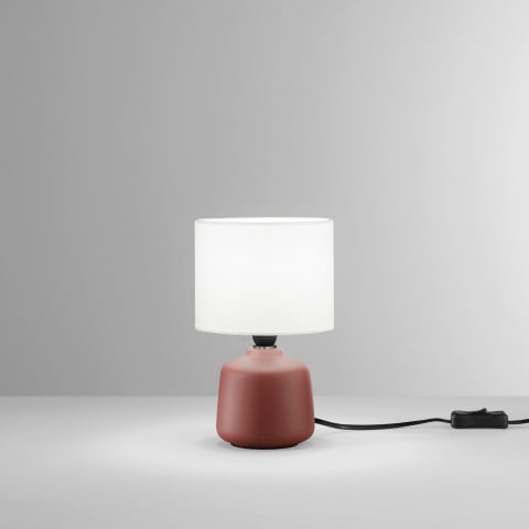Decorative - LUME BURANO IN CERAMICA ROSSO 1XE14 MISURA TOTALE D14XH22CM
