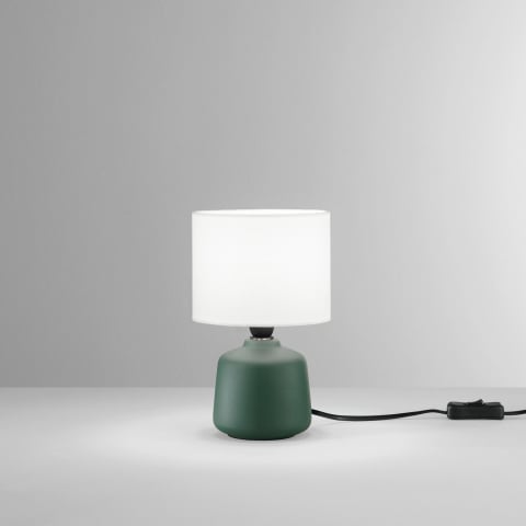 Veioze - LUME BURANO IN CERAMICA VERDE 1XE14 MISURA TOTALE D14XH22CM