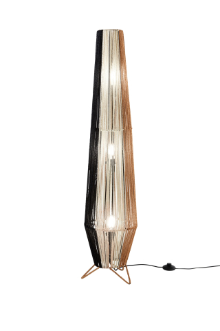 Lămpi - LUME COCONUT NERO+BIANCO+MARRONE IN METALLO 3XE27 40W LAMP SIZE D25xH110CM STRUTTURA D25XH120CM