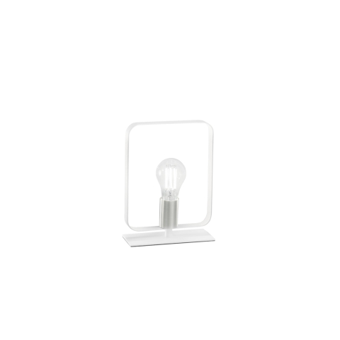 Lămpi - LUME SMITH BIANCO/NICKEL 1XE27 19,5X19,5X24,8CM