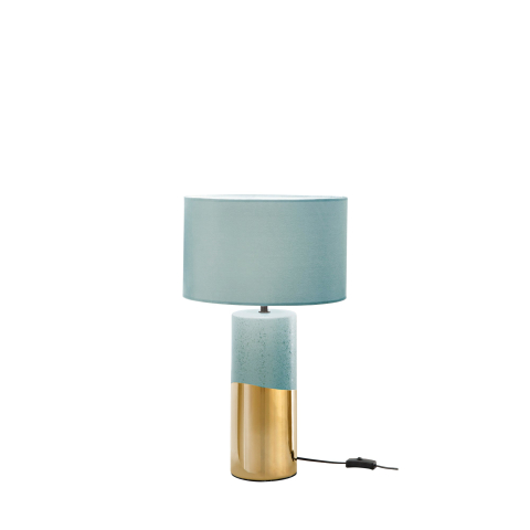 Lămpi - LUME TATAKA VERDE PAVONE/ORO 1XE27 33X33X55CM