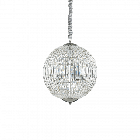 Lustre simple - SUSPENSIE CLASICA CU CRISTALE - LUXOR SP6 - IDEAL-LUX