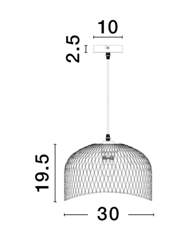 LYRON suspensie SP1 - 9555802 - Matt White Metal Natural Wood [2]
