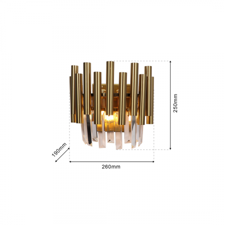 Aplica moderna Madison - finisaj gold MILAGRO ML6937 [3]