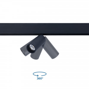 Magnetic track LED spotlight - 48V - 20W - DALI-2 dimmable CCT - Black [1]