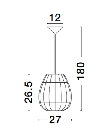 MARLO suspensie SP1 - 9586500 - Natural Ratan Black Fabric Wire & Base [7]