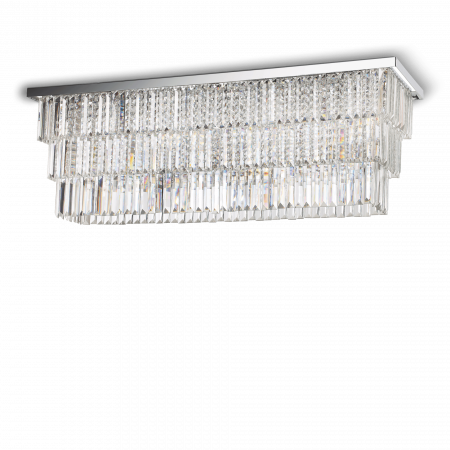 Plafoniere - PLAFONIERA CLASICA CU CRISTALE MARTINEZ PL8 - IDEAL-LUX