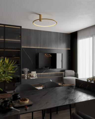 Plafoniere - MAXLIGHT C0239 Plafoniera QUEEN 60CM  BRUSHED GOLD 15W 3000K