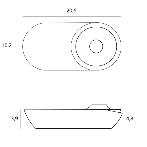 MAXLIGHT C0267 Plafoniera  VECTOR 10W ALB [2]