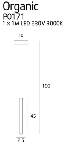 ORGANIC I P0171 - suspensie LED - cupru [1]