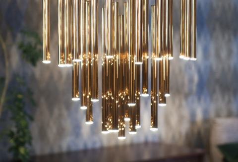 MAXLIGHT P0242D Lustre simple ORGANIC 33x1 Auriu [1]