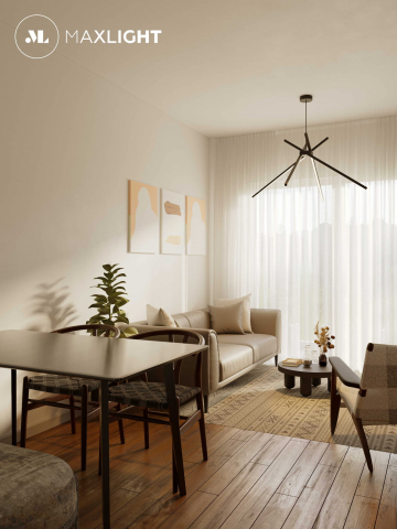 MAXLIGHT P0412 Lustre simple SPIDER BLACK [2]