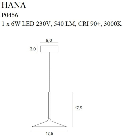HANA P0456 - suspensie moderna LED negru [2]