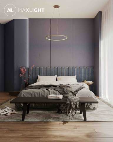 MAXLIGHT P0493 Lustre simple QUEEN  Ø 50 cm auriu periat