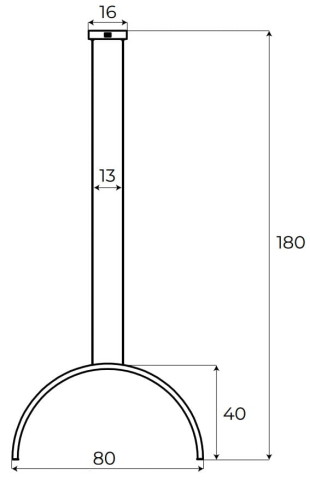 MAXLIGHT P0519 Lustre simple TRIO ARC I MATT BLACK [1]