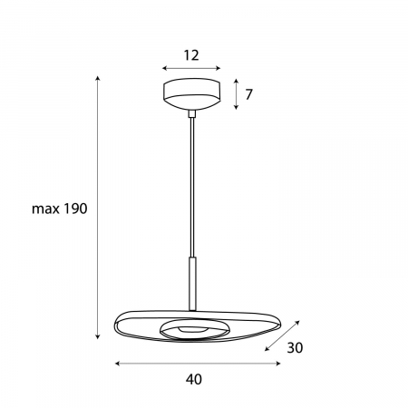 MAXLIGHT P0560 LAMPA WISZACA DEUX BLACK&GREY- suspensie moderna LED [4]