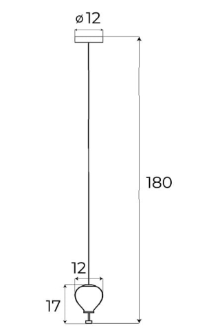 MAXLIGHT P0576 Lustre simple PALLONCINI 1 SMOKY GLASS [1]