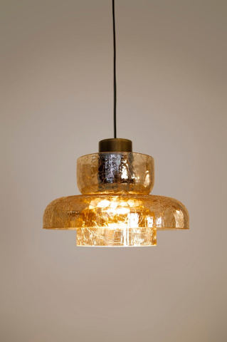 MAXLIGHT P0603 Lustre simple SIGNATURE C AMBER GLASS